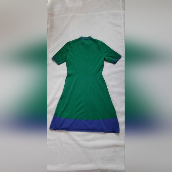 NWOT! Chic Athleisure Colorblock Green/Blue Ava Women's Preppy Midi-Dress Small - Picture 6 of 9